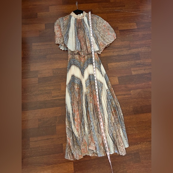 NWT Zimmermann Illustration Sunray Pleated Midi Dress in Paisley Haze 0P US2P - Picture 8 of 17